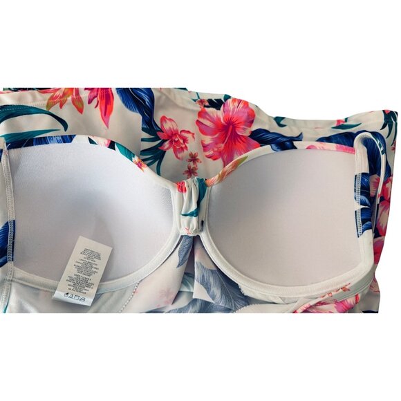 2/$30 NWT Island Escape Size 6 Floral Print Swimsuit Tankini Top Underwire - Picture 16 of 16